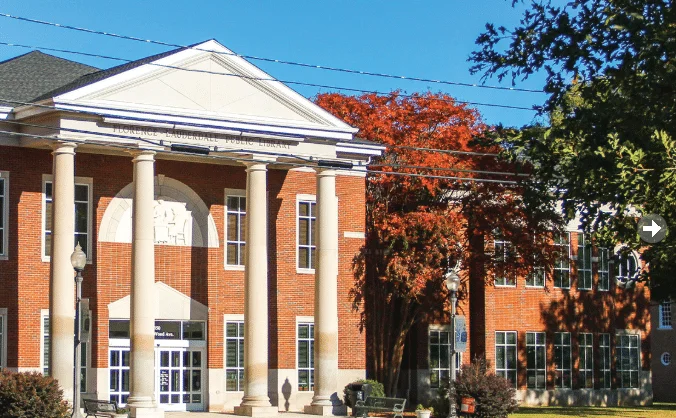 front of the flpl library as seen from Wilson Park