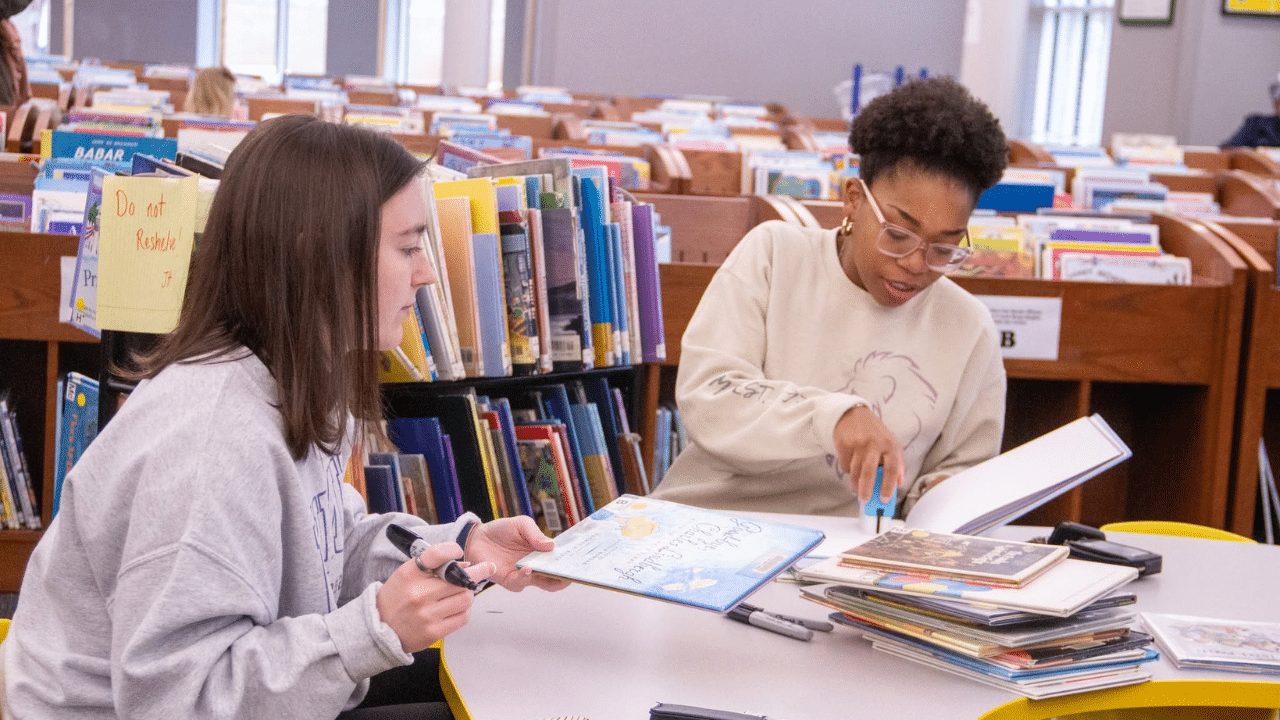 library volunteering at FLPL